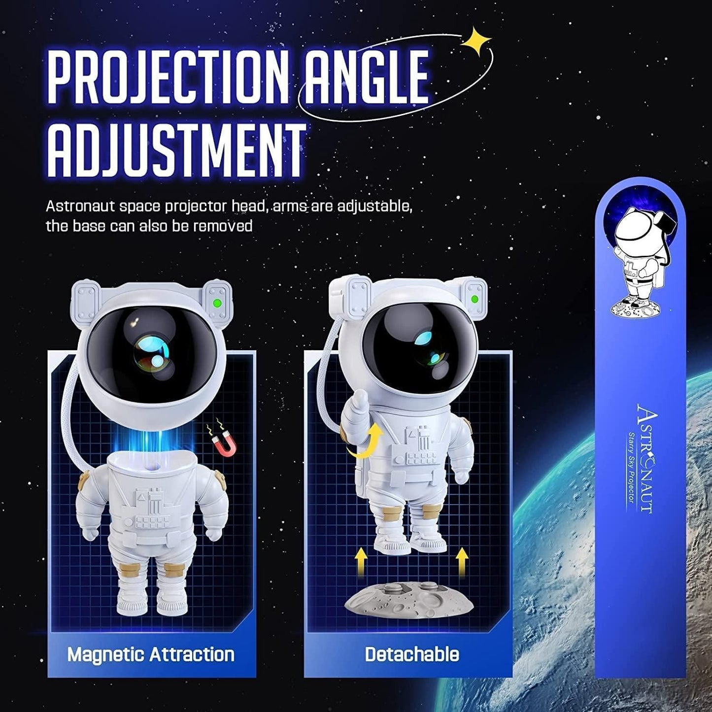 🌌 GalaxyMate™ – Astronaut Night Sky Projector