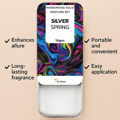 Pheromone Solid Perfume Set Silver Spring 20 gm Pack of 2