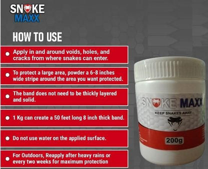 🐍 SnakeGuard Maxx™ –  Non-Toxic, Biodegradable Snake Repellent Powder