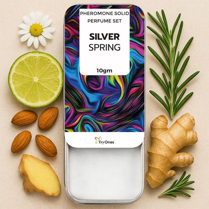 Pheromone Solid Perfume Set Silver Spring 20 gm Pack of 2